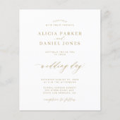 Papier Code QR budgétaire pour invitation de mariage en c (Devant)