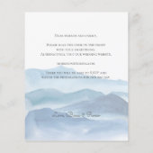 Papier Code QR d'aquarelle bleu budget Jouer le noeud (Dos)