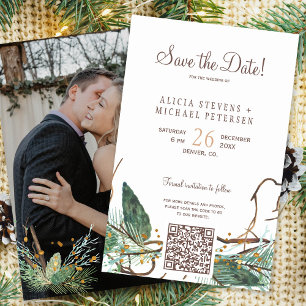 Papier Code QR de budget forêt PHOTO mariage enregistrer
