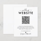 Papier Code QR de budget RSVP Détails du site Web de mari (Devant / Derrière)