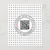 Papier Code QR de budget RSVP Nous faisons invitation de  (Dos)