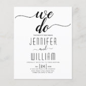 Papier Code QR de budget RSVP Nous faisons invitation de  (Devant)