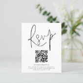 Papier Code QR de budget Script Photo Réponse de mariage (Debout devant)