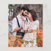 Papier Code QR de budget Script Photo Réponse de mariage (Dos)