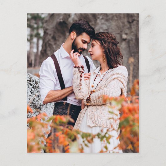 Papier Code QR de budget Script Photo Réponse de mariage (Dos)