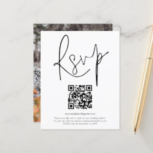 Papier Code QR de budget Script Photo Réponse de mariage