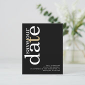 Papier Code QR de budget Texte or blanc Économiser la dat (Debout devant)