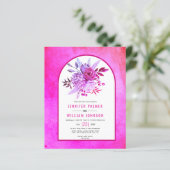 Papier Code QR de fleurs pour invitation de mariage magen (Debout devant)