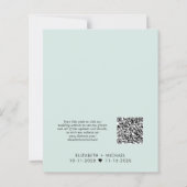 Papier Code QR de mariage à budget pour réception Save th (Dos)