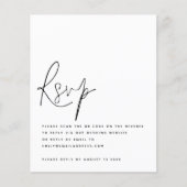 Papier Code QR de réponse de mariage avec enveloppe pour (Devant)