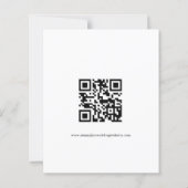 Papier Code QR de script budgétaire Photo de mariage Cart (Dos)