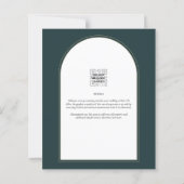 Papier Code QR d'invitation de mariage moderne Juniper Gr (Dos)