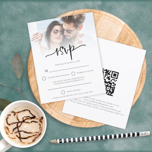 Papier Code QR du Mariage de recouvrement de photo budgét