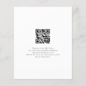 Papier Code QR du script budgétaire noir blanc Enregistre (Dos)