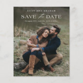 Papier Code QR élégant 2 Photo Mariage Enregistrer la Dat (Devant)
