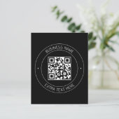 Papier Code QR et texte modifiable | Noir et blanc (Debout devant)