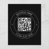Papier Code QR et texte modifiable | Noir et blanc (Devant)