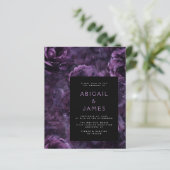Papier Code QR Fleurs Violettes Sombres Mariage Budget (Debout devant)