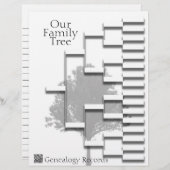 Papier Code QR généalogique de l'arbre généalogique de la (Devant / Derrière)