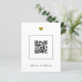 Papier Code QR gris foncé du budget en un seul Mariage (Debout devant)