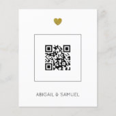 Papier Code QR gris foncé du budget en un seul Mariage (Devant)