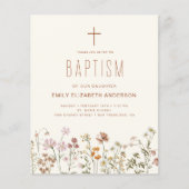 Papier Code QR Jardin de baptême de fleurs sauvages en fl (Devant)