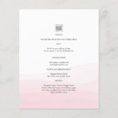 Papier Code QR Mariage de superposition photo Ombre rose  (Dos)