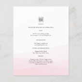 Papier Code QR Mariage de superposition photo Ombre rose  (Dos)