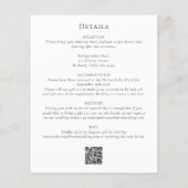 Papier Code QR minimal tout en un Faire-part de mariage (Dos)