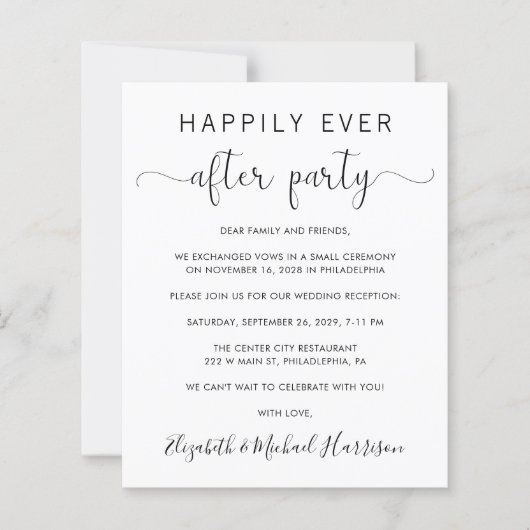 Papier Code QR moderne Réception de mariage Invitation (Devant)