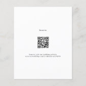 Papier Code QR officiel blanc rouge faire-part de mariage (Dos)