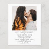 Papier Code QR photo minimaliste Mariage blanc (Dos)