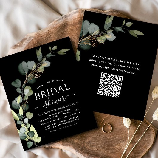 Papier Code QR pour Invitation de Mariage Économique avec