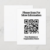 Papier Code QR pour les informations client sur une feuil (Devant / Derrière)