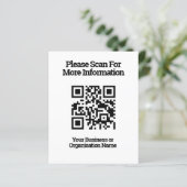 Papier Code QR pour les informations client sur une feuil (Debout devant)