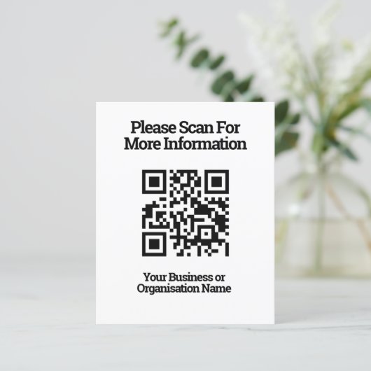 Papier Code QR pour les informations sur le client sur un (Debout devant)