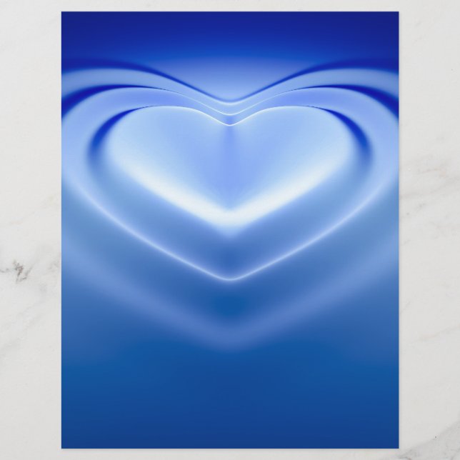 Papier Coeur bleu (Devant)