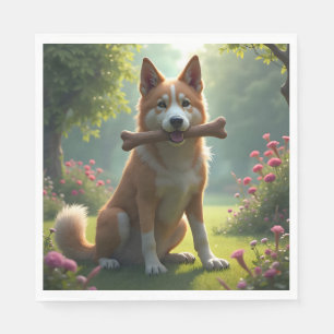 Papier Cœur De Chien – Serviette En Tissu D'art De Portra