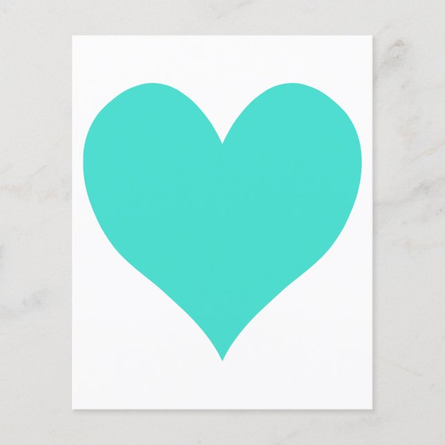 Papier Coeur mignon Turquoise (Devant)