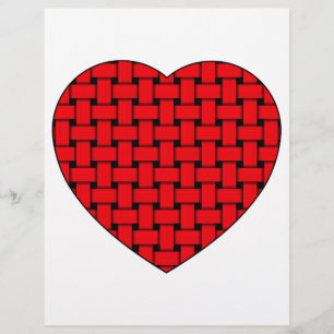 Papier Coeur rouge tressé