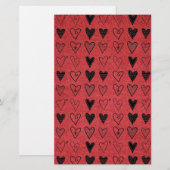 Papier Coeurs (Devant / Derrière)