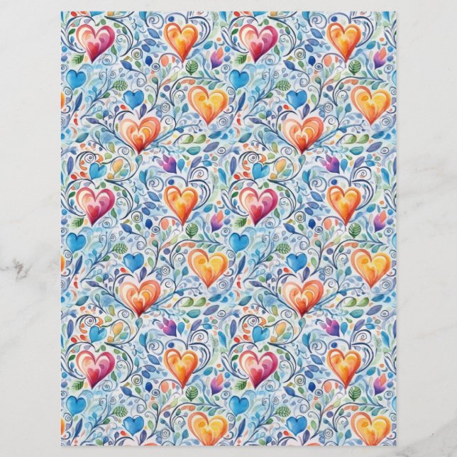 Papier Coeurs 15 (Dos)