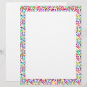 Papier Coeurs colorés mignons motif (Devant / Derrière)