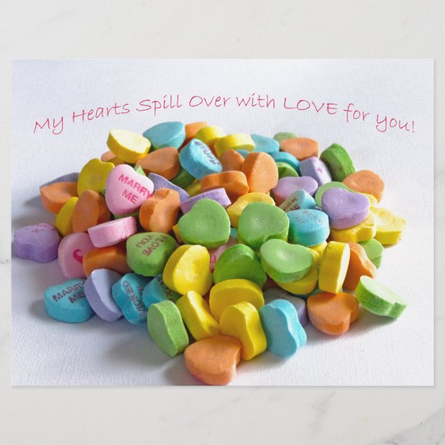 Papier Coeurs de bonbons (Devant)