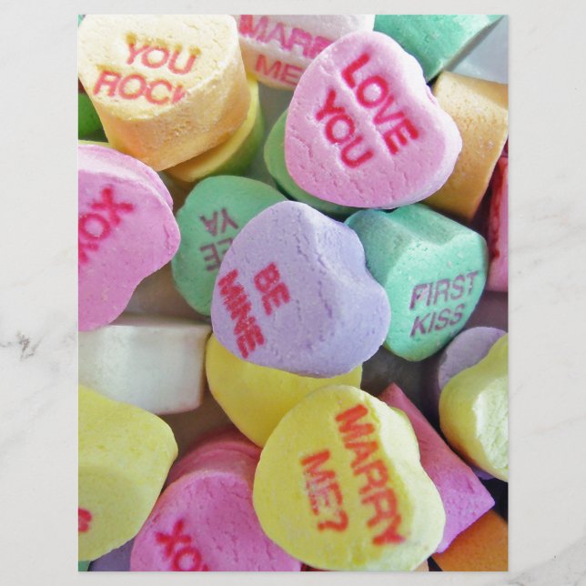 Papier Coeurs de bonbons (Devant)
