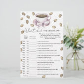 Papier Coffee & Bow Bridal shower Que disait le marié (Debout devant)