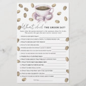 Papier Coffee & Bow Bridal shower Que disait le marié (Devant)