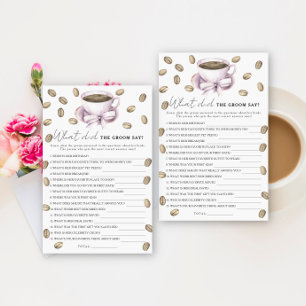 Papier Coffee & Bow Bridal shower Que disait le marié