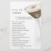 Papier Coffee martini nuptiale Douche sur ou sous le jeu (Devant)