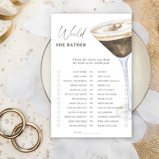 Papier Coffee nuptiale Douche préférerait-elle jouer (Créateur téléchargé)